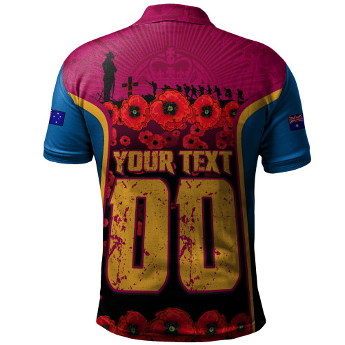 Brisbane Lions Polo Shirt Lest We Forget In Eternal Honor And Duty