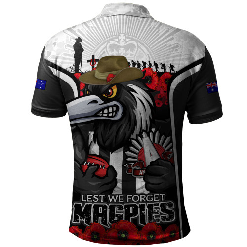 Collingwood Polo Shirt Lest We Forget In Eternal Honor And Duty