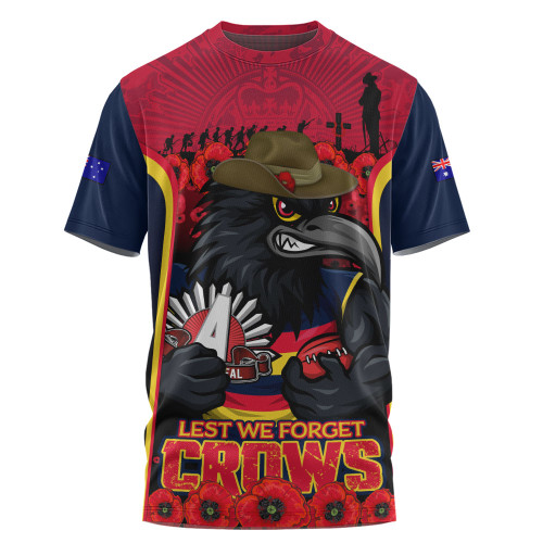 Adelaide Crows T-Shirt Lest We Forget In Eternal Honor And Duty