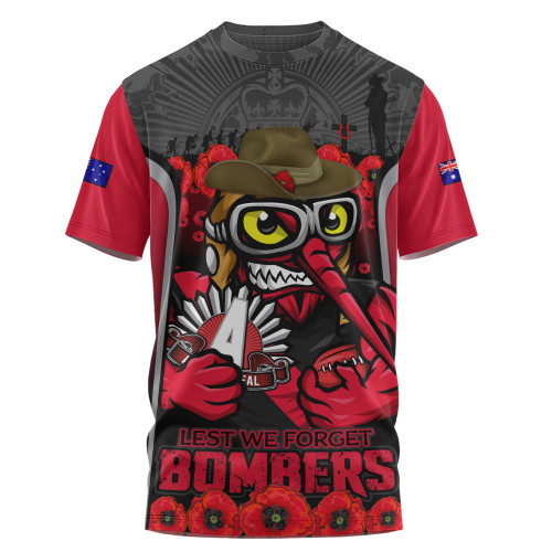 Essendon T-Shirt Lest We Forget In Eternal Honor And Duty