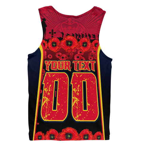 Adelaide Crows Men Singlet Lest We Forget In Eternal Honor And Duty
