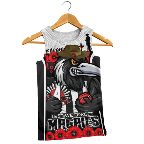 Collingwood Men Singlet Lest We Forget In Eternal Honor And Duty