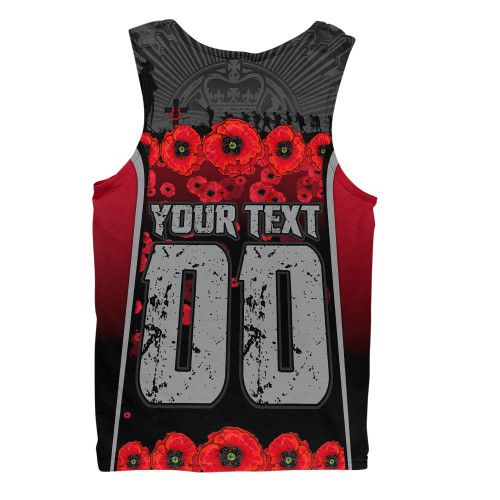 Essendon Men Singlet Lest We Forget In Eternal Honor And Duty