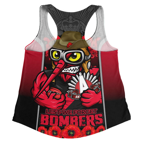 Essendon Women Racerback Singlet Lest We Forget In Eternal Honor And Duty