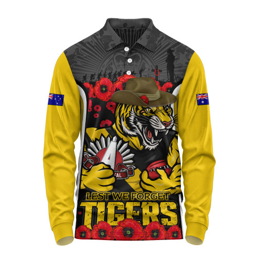 Richmond Long Sleeve Polo Shirt Lest We Forget In Eternal Honor And Duty