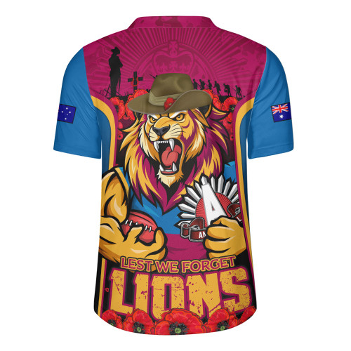 Brisbane Lions Rugby Jersey Lest We Forget In Eternal Honor And Duty
