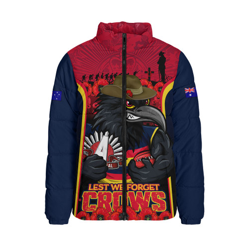 Adelaide Crows Padded Jacket Lest We Forget In Eternal Honor And Duty