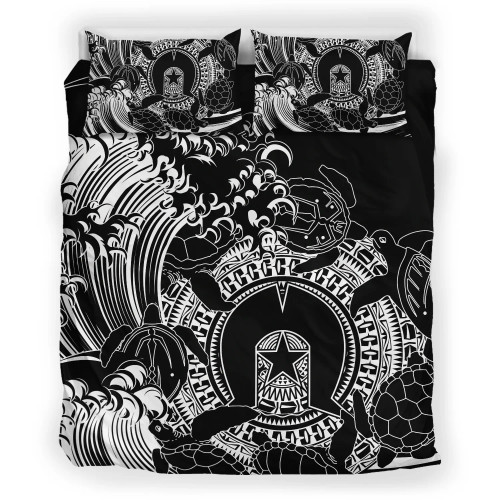 Australia Aboriginal Bedding Set - Torres Strait Islands in Wave (Black) Australia Aboriginal Bedding Set - Torres Strait Islands in Wave (Black)