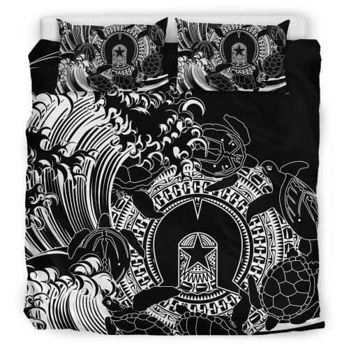 Australia Aboriginal Bedding Set - Torres Strait Islands in Wave (Black) Australia Aboriginal Bedding Set - Torres Strait Islands in Wave (Black)