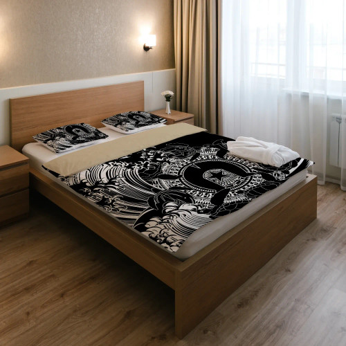 Australia Aboriginal Bedding Set - Torres Strait Islands in Wave (Black) Australia Aboriginal Bedding Set - Torres Strait Islands in Wave (Black)