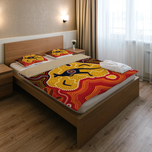 Australia Aboriginal Bedding Set - Indigenous Kangaroo Australia Aboriginal Bedding Set - Indigenous Kangaroo