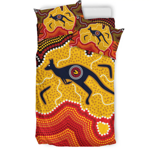 Australia Aboriginal Bedding Set - Indigenous Kangaroo Australia Aboriginal Bedding Set - Indigenous Kangaroo