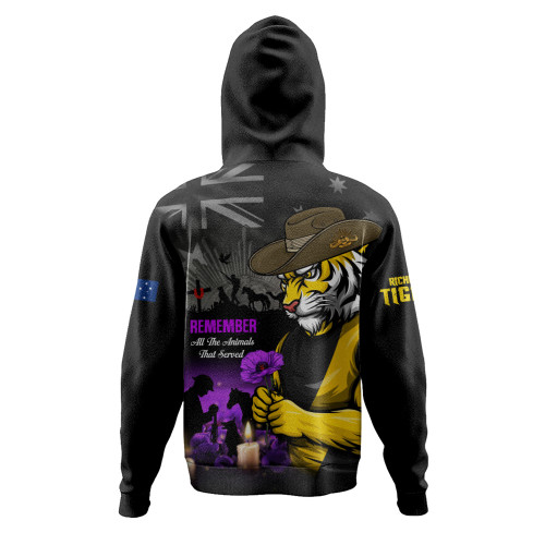 Richmond Hoodie Anzac Day In Memory Of Animals That Served
