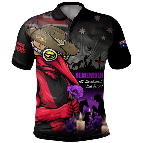 Essendon Polo Shirt Anzac Day In Memory Of Animals That Served