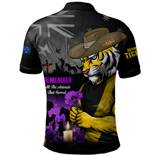 Richmond Polo Shirt Anzac Day In Memory Of Animals That Served