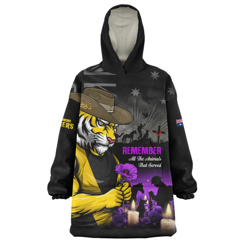 Richmond Snug Hoodie Anzac Day In Memory Of Animals That Served