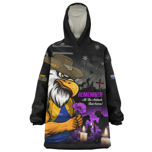 West Coast Eagles Snug Hoodie Anzac Day In Memory Of Animals That Served