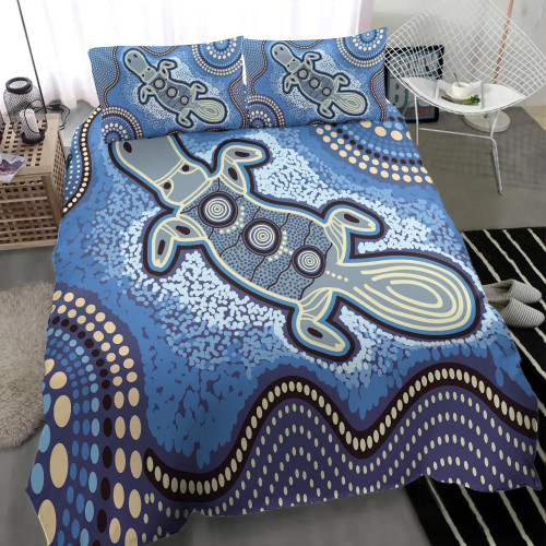 Australia Aboriginal Bedding Set - Indigenous Platypus Ver 5 Australia Aboriginal Bedding Set - Indigenous Platypus Ver 5