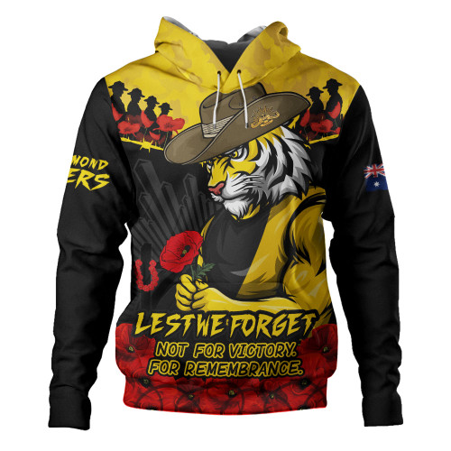 Richmond Hoodie ANZAC Day Not For Victory For Remembrance