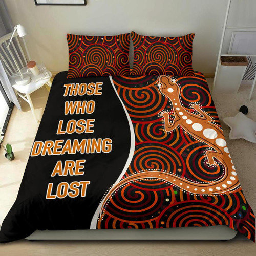 Australia Aboriginal Bedding Set - Indigenous Lizard Dreaming Australia Aboriginal Bedding Set - Indigenous Lizard Dreaming
