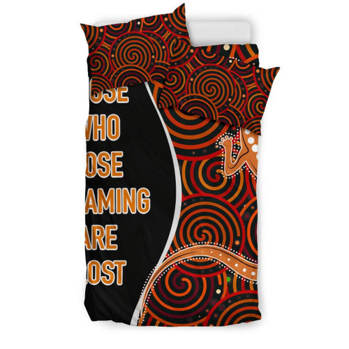 Australia Aboriginal Bedding Set - Indigenous Lizard Dreaming Australia Aboriginal Bedding Set - Indigenous Lizard Dreaming