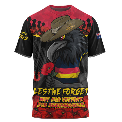 Adelaide Crows T-Shirt ANZAC Day Not For Victory For Remembrance
