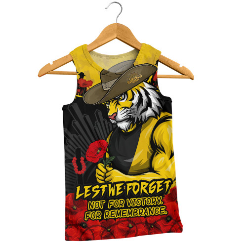 Richmond Men Singlet ANZAC Day Not For Victory For Remembrance