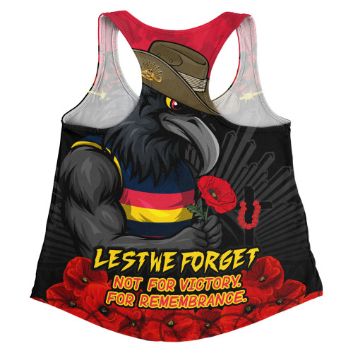 Adelaide Crows Women Racerback Singlet ANZAC Day Not For Victory For Remembrance