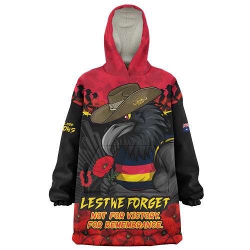 Adelaide Crows Snug Hoodie ANZAC Day Not For Victory For Remembrance