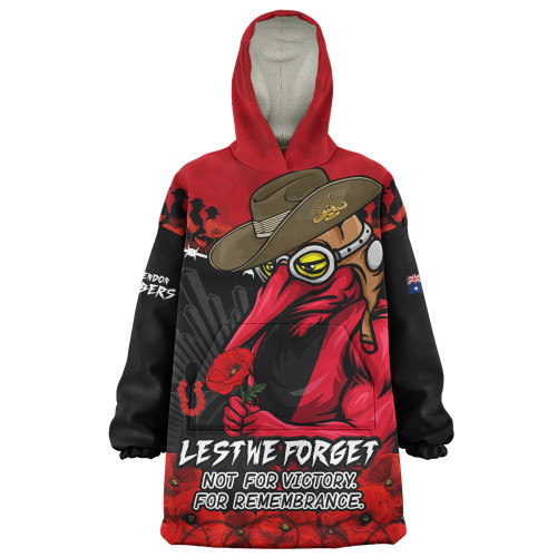 Essendon Snug Hoodie ANZAC Day Not For Victory For Remembrance