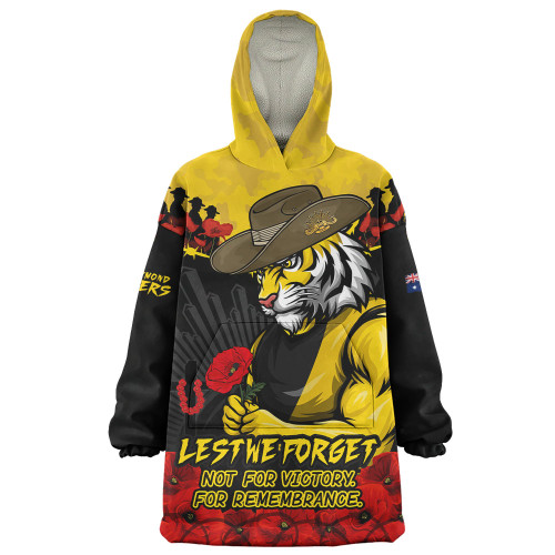 Richmond Snug Hoodie ANZAC Day Not For Victory For Remembrance