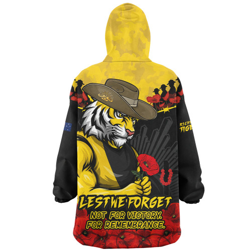 Richmond Snug Hoodie ANZAC Day Not For Victory For Remembrance