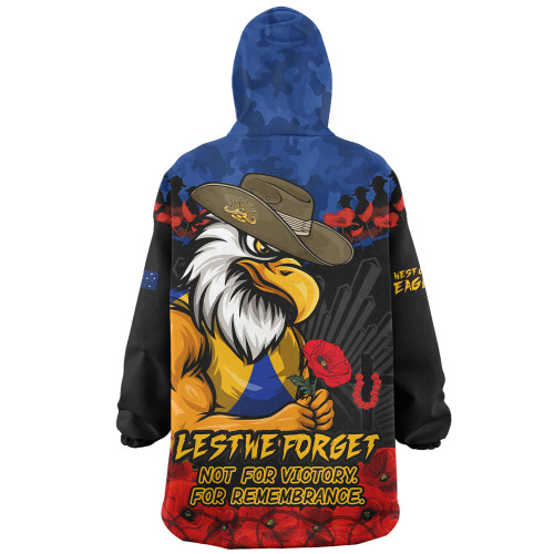 West Coast Eagles Snug Hoodie ANZAC Day Not For Victory For Remembrance