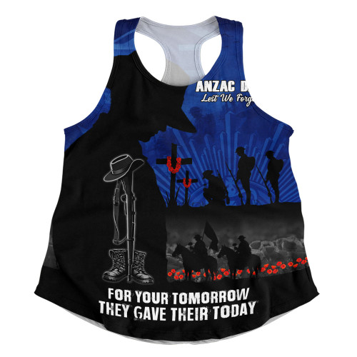 Australia Women Racerback Singlet Anzac Day United In Spirit For Those Served All Remember