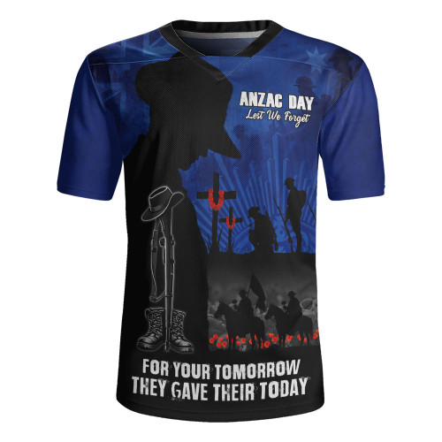 Australia Rugby Jersey Anzac Day United In Spirit For Those Served All Remember