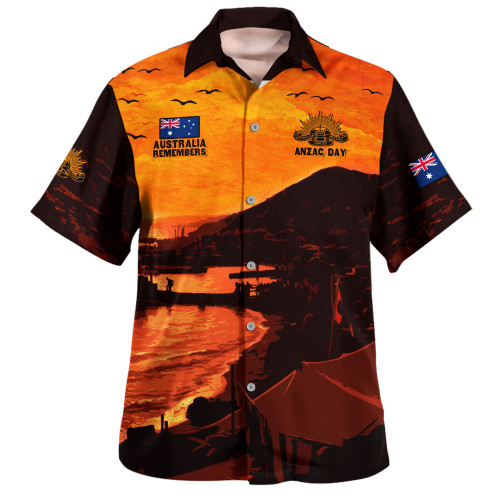 Australia Hawaiian Shirt Australia Remembers In Sacred Dawn