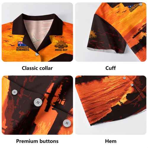 Australia Hawaiian Shirt Australia Remembers In Sacred Dawn