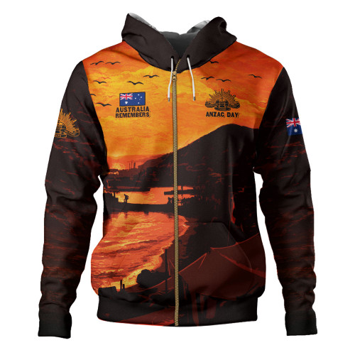 Australia Hoodie Australia Remembers In Sacred Dawn