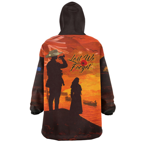 Australia Snug Hoodie Australia Remembers In Sacred Dawn