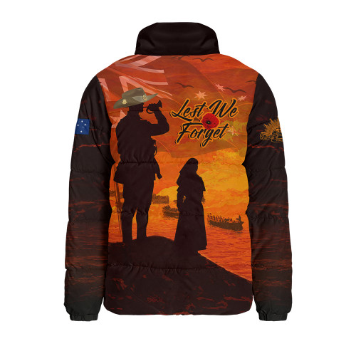 Australia Padded Jacket Australia Remembers In Sacred Dawn