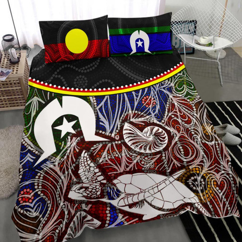 Australia Bedding Set - Aboriginal Dot In Naidoc Week Style