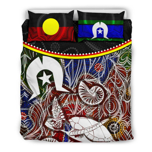 Australia Bedding Set - Aboriginal Dot In Naidoc Week Style