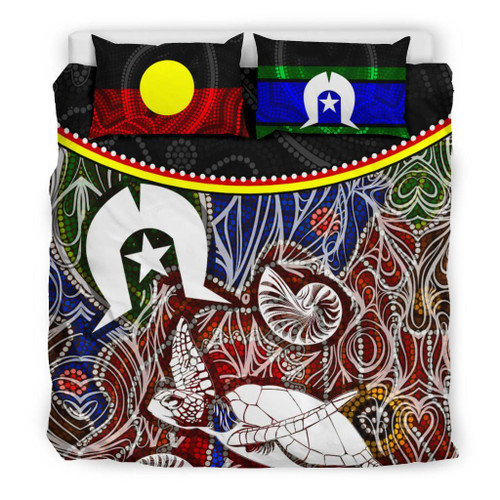 Australia Bedding Set - Aboriginal Dot In Naidoc Week Style