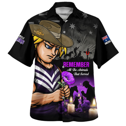 Fremantle Hawaiian Shirt Anzac Day In Memory Of Animals That Served