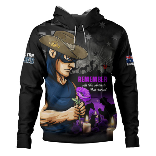 Carlton Hoodie Anzac Day In Memory Of Animals That Served