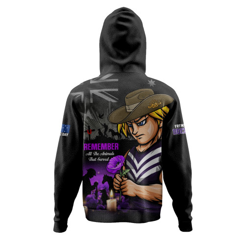 Fremantle Hoodie Anzac Day In Memory Of Animals That Served