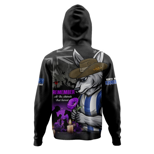 North Melbourne Hoodie Anzac Day In Memory Of Animals That Served
