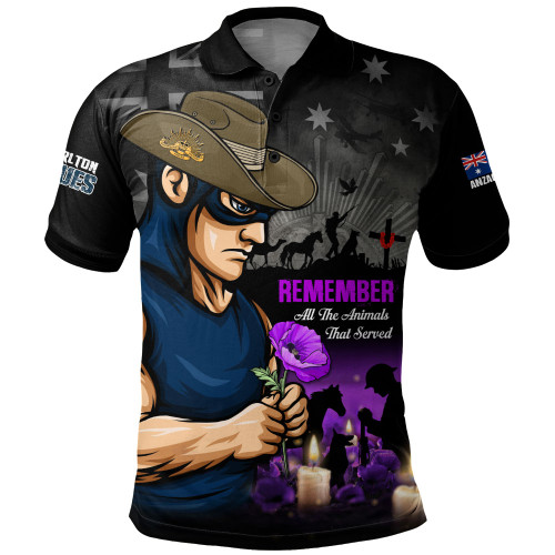 Carlton Polo Shirt Anzac Day In Memory Of Animals That Served