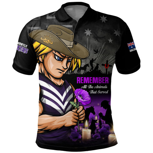 Fremantle Polo Shirt Anzac Day In Memory Of Animals That Served