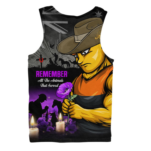 GWS GIANTS Men Singlet Anzac Day In Memory Of Animals That Served